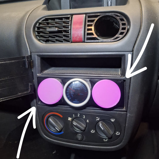 Single DIN Triple Gauge Mount – Radio Delete Panel