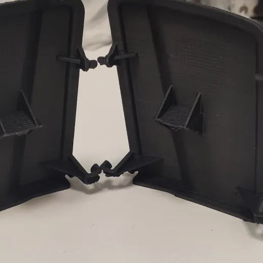 BMW E46 Convertible rear trim rod cover, angled view
