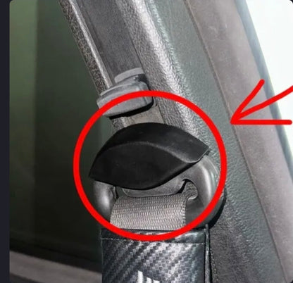 BMW E36 Seatbelt Adjuster Cover Clip (Each) – installed